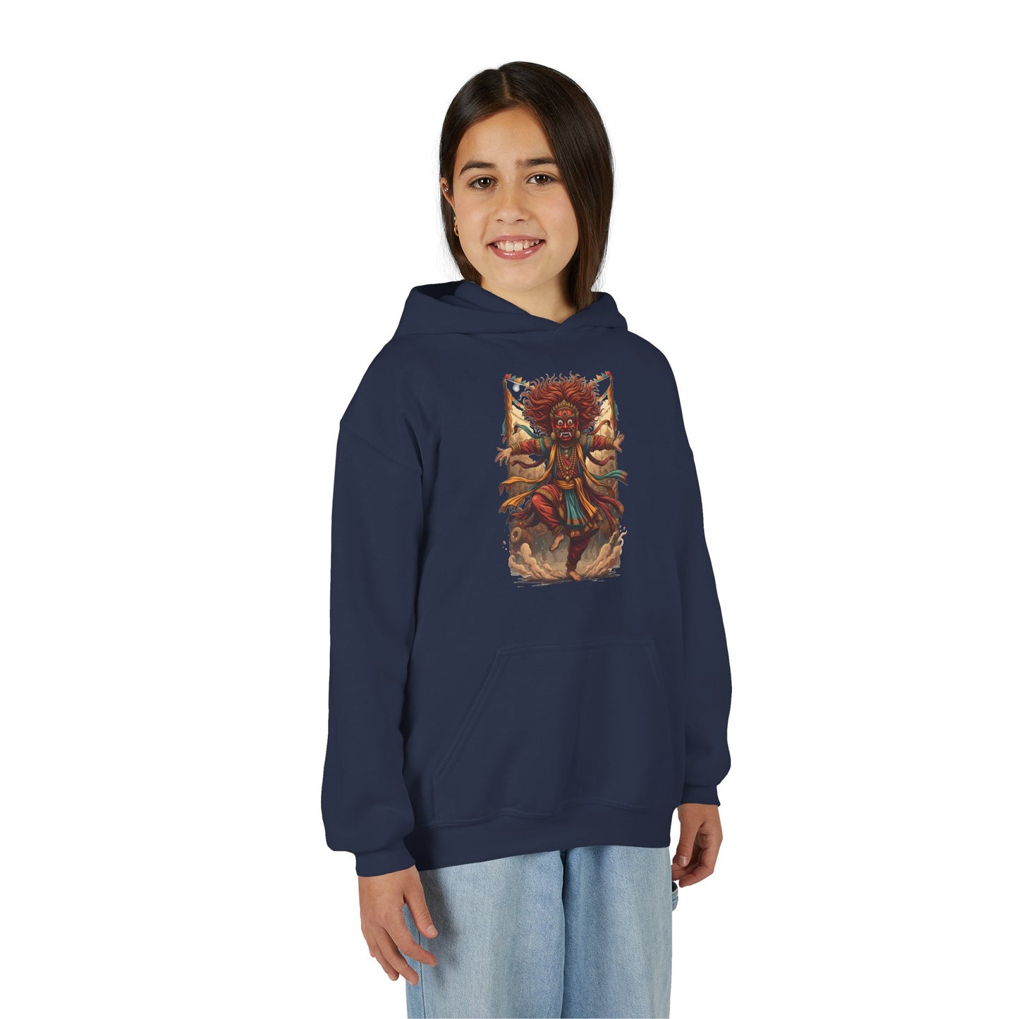 Youth Hoodie — Tribal Sun Dancer Graphic Kids Sweatshirt