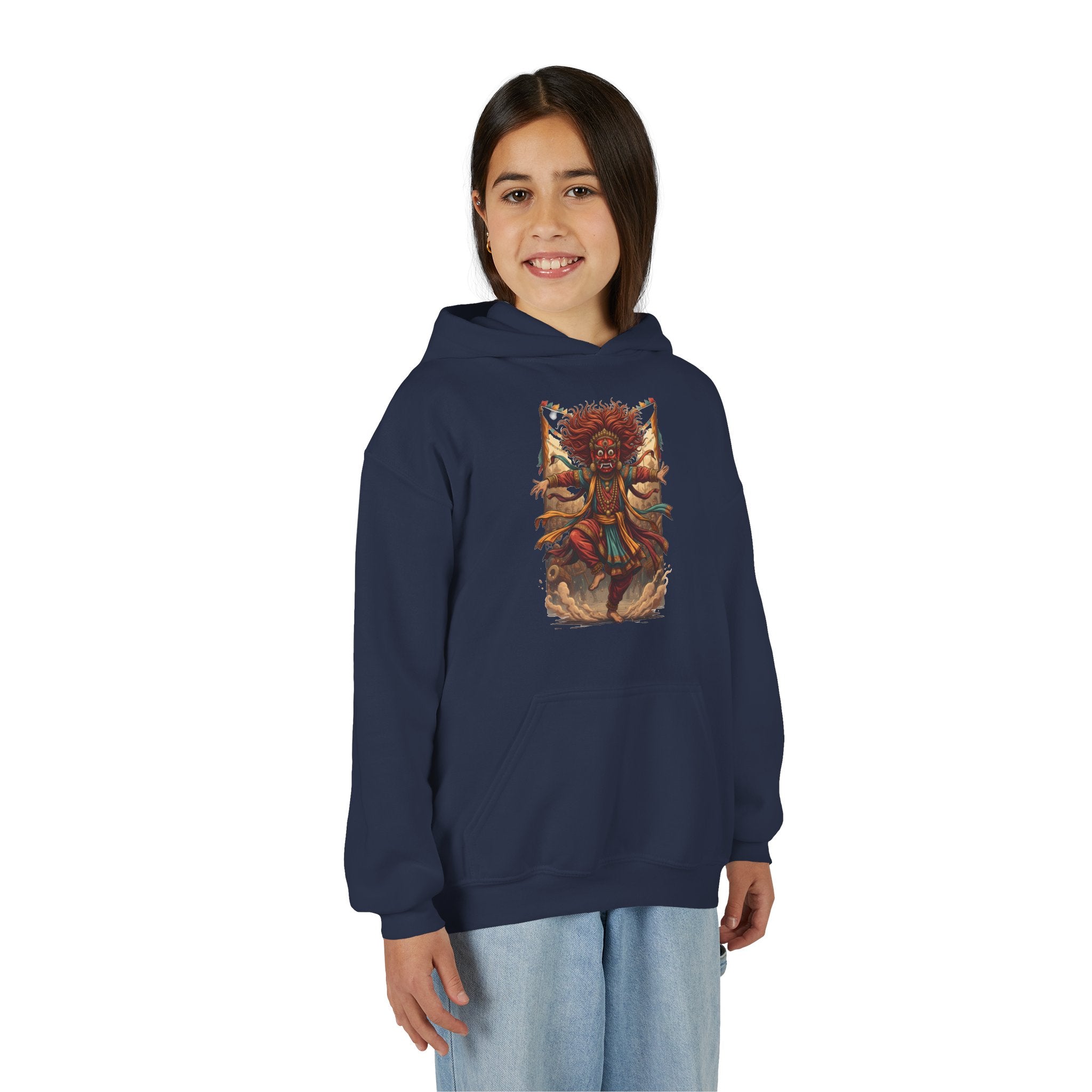 Youth Hoodie — Tribal Sun Dancer Graphic Kids Sweatshirt