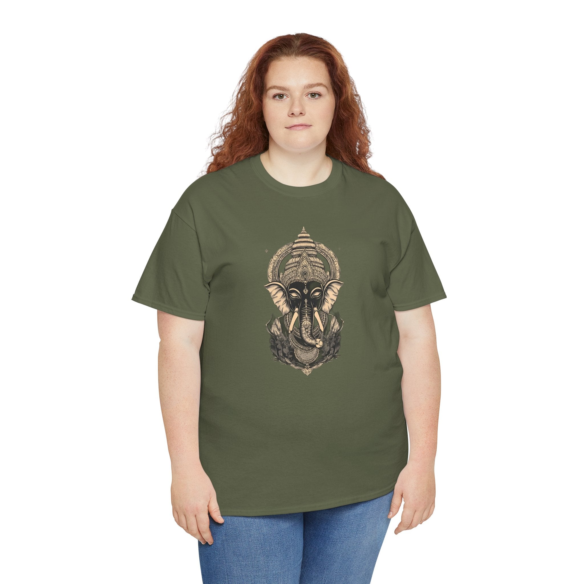 Elephant Mandala T‑Shirt — Spiritual Ganesha-Inspired Graphic Tee