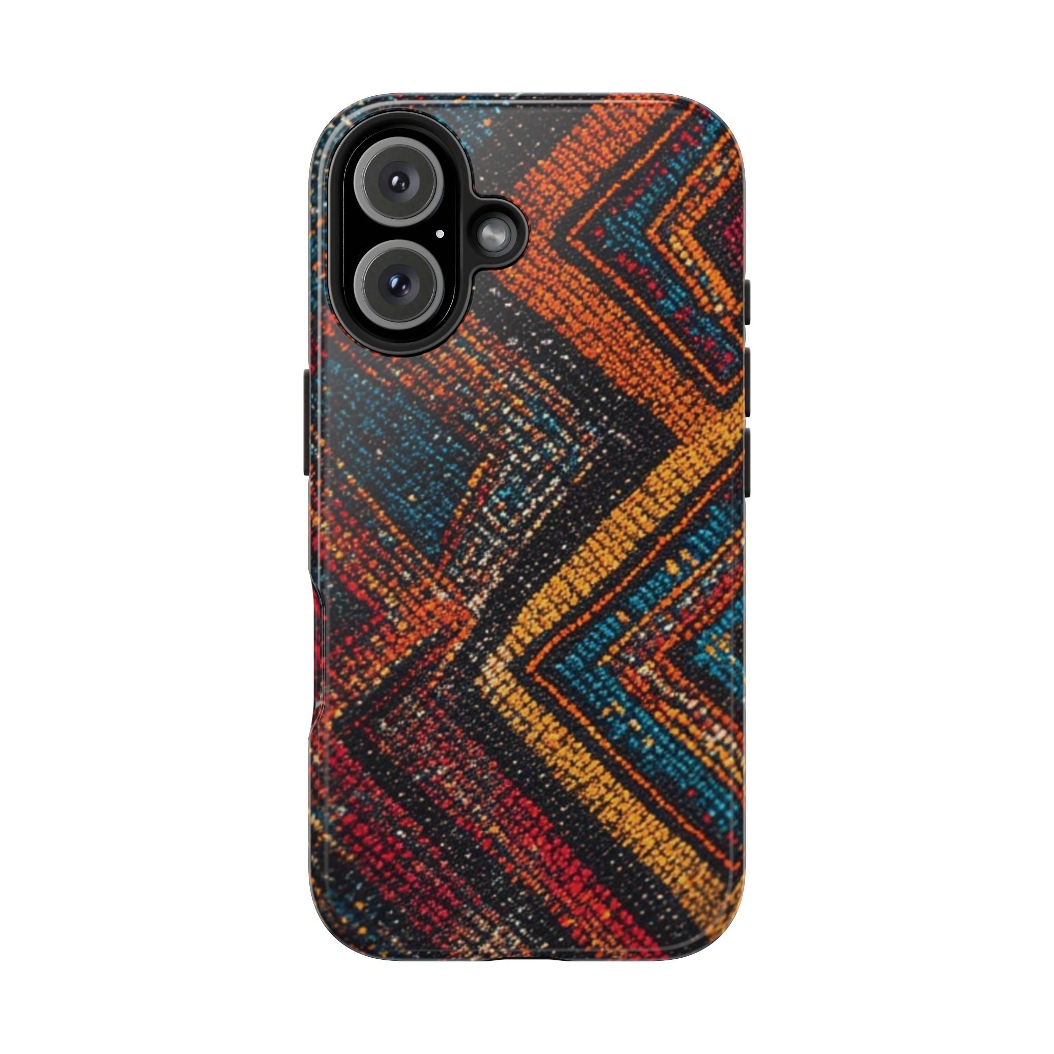 Tough Phone Case — Boho Geometric Rug Pattern, Protective iPhone Cover