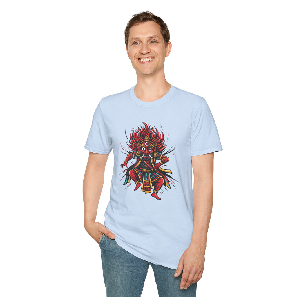 Balinese Barong Dance T-Shirt — Traditional Mythic Mask Graphic Tee
