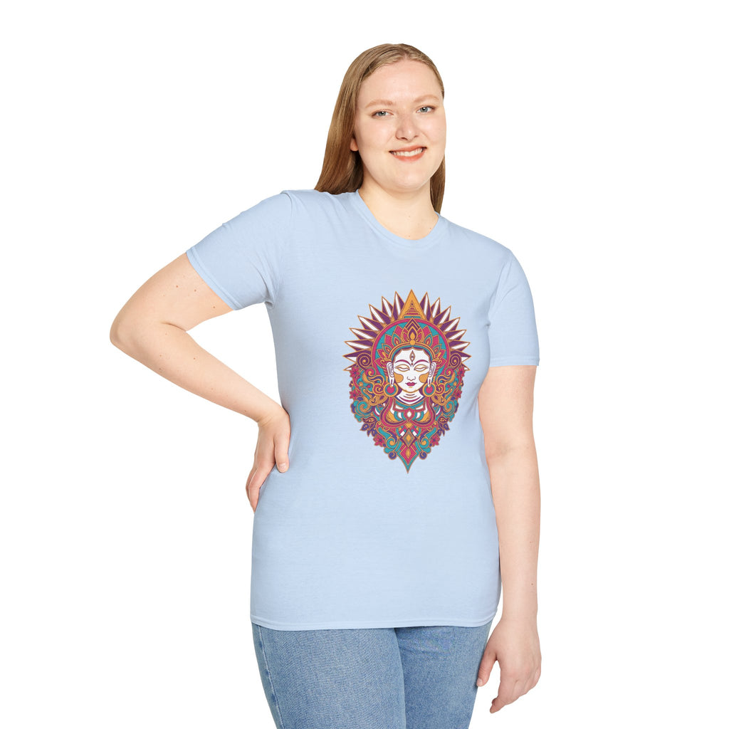 Mystic Goddess Mandala T-Shirt — Colorful Boho Spiritual Tee