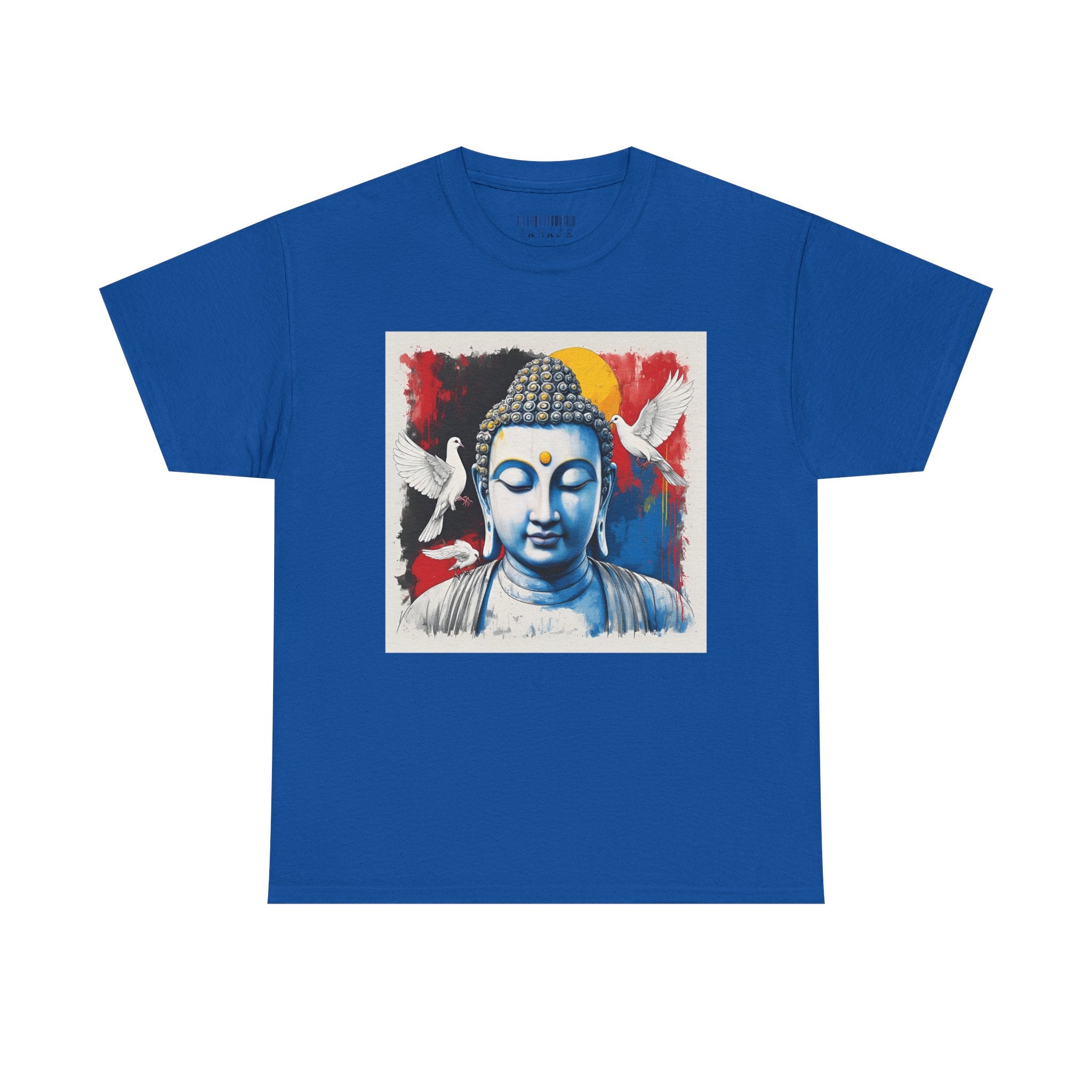 Buddha Peace Tee — Colorful Buddha & Doves Graphic T-Shirt