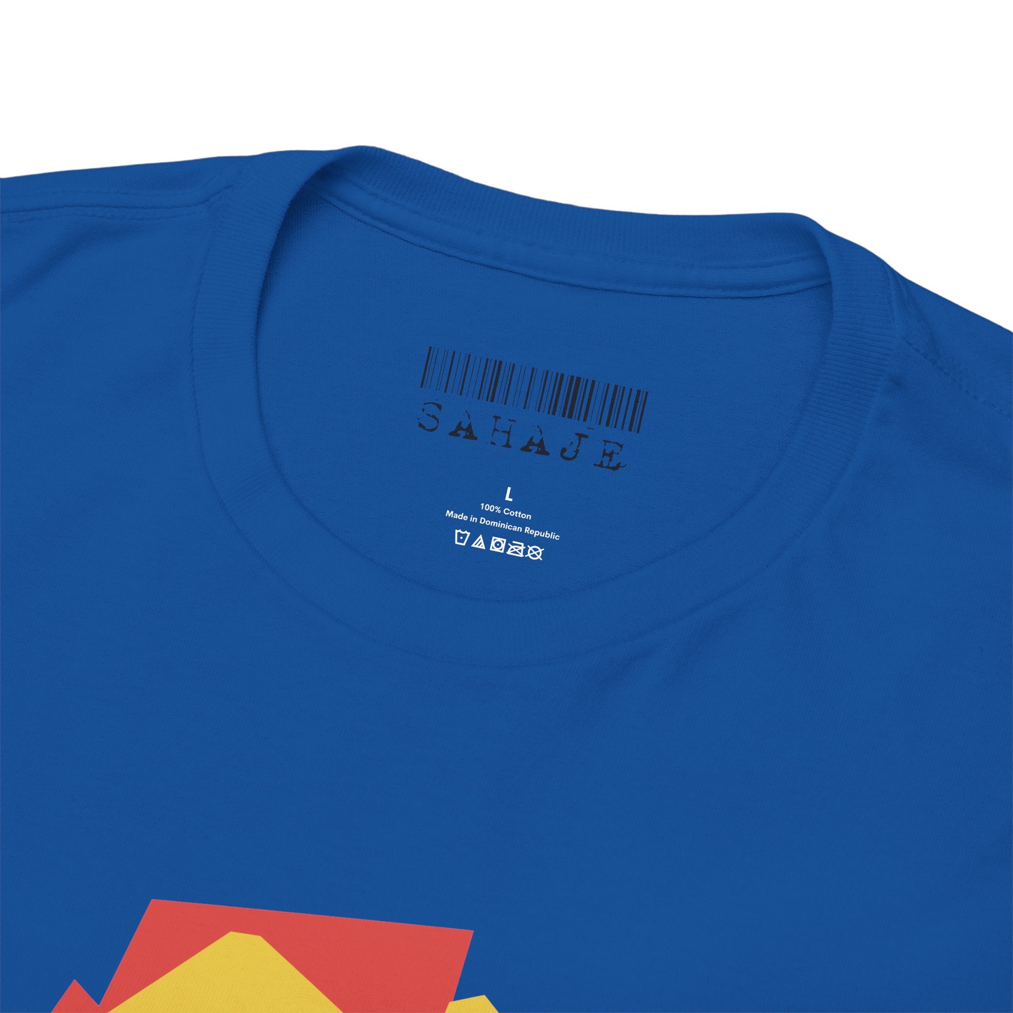 Foxes in Hexagon Graphic Tee — Minimal Geometric Animal Shirt