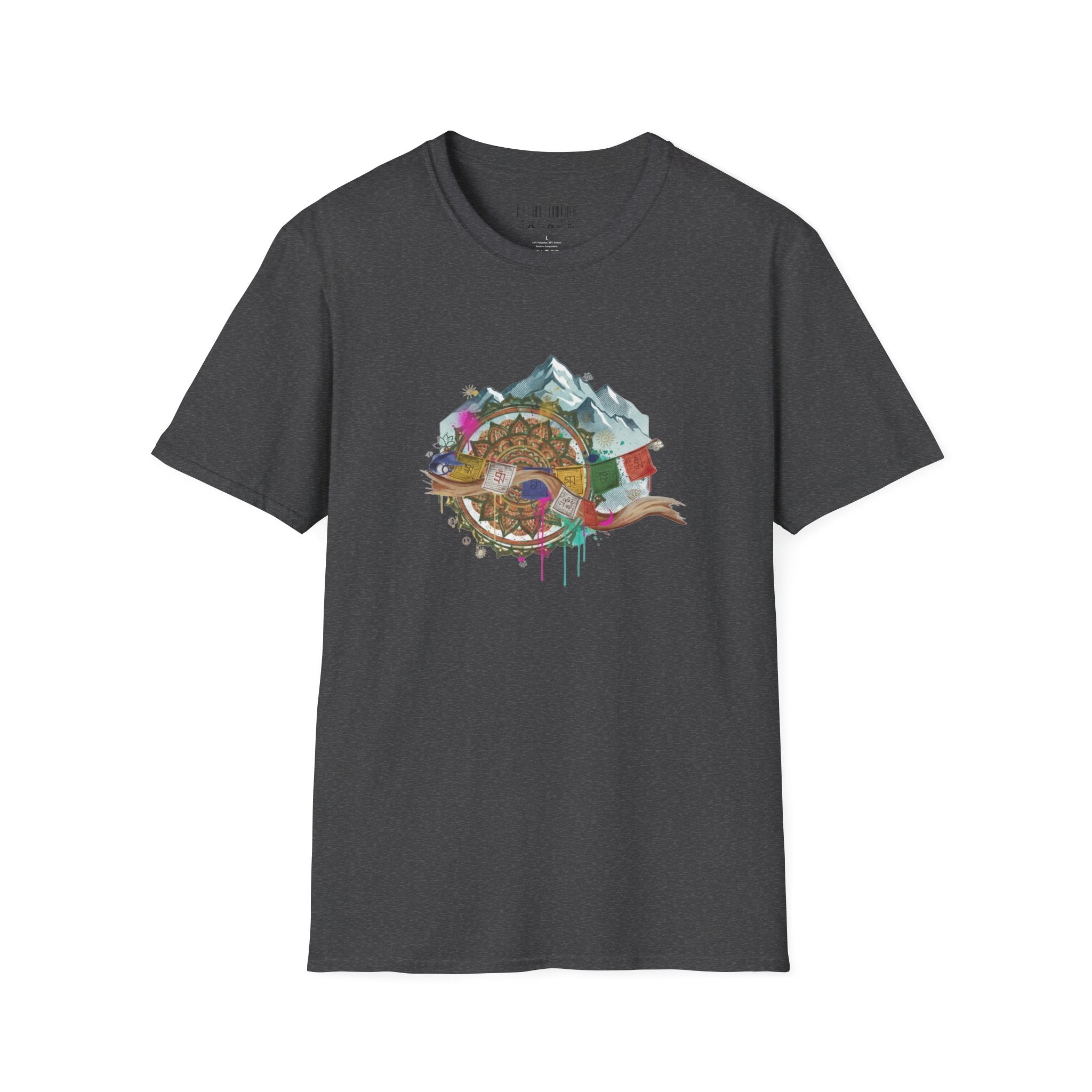 Adventure Turtle Graphic T-Shirt — Mountain Shell Nature Art Tee