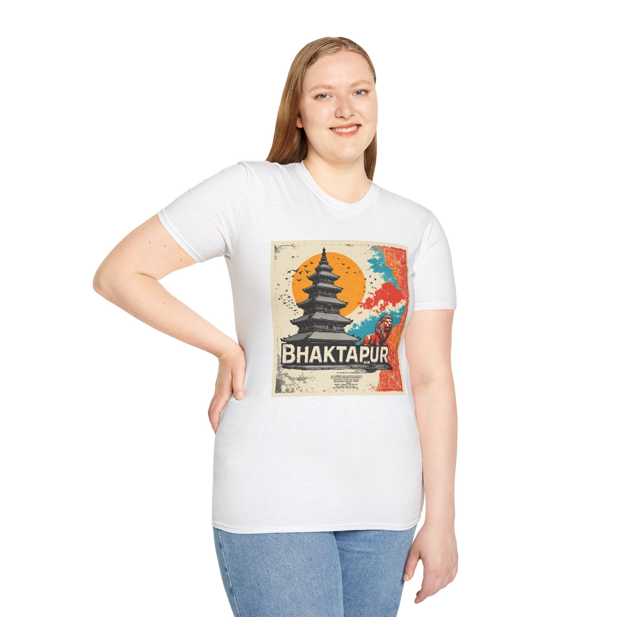 Bhaktapur Vintage Travel T-Shirt – Nepal Pagoda Graphic Tee