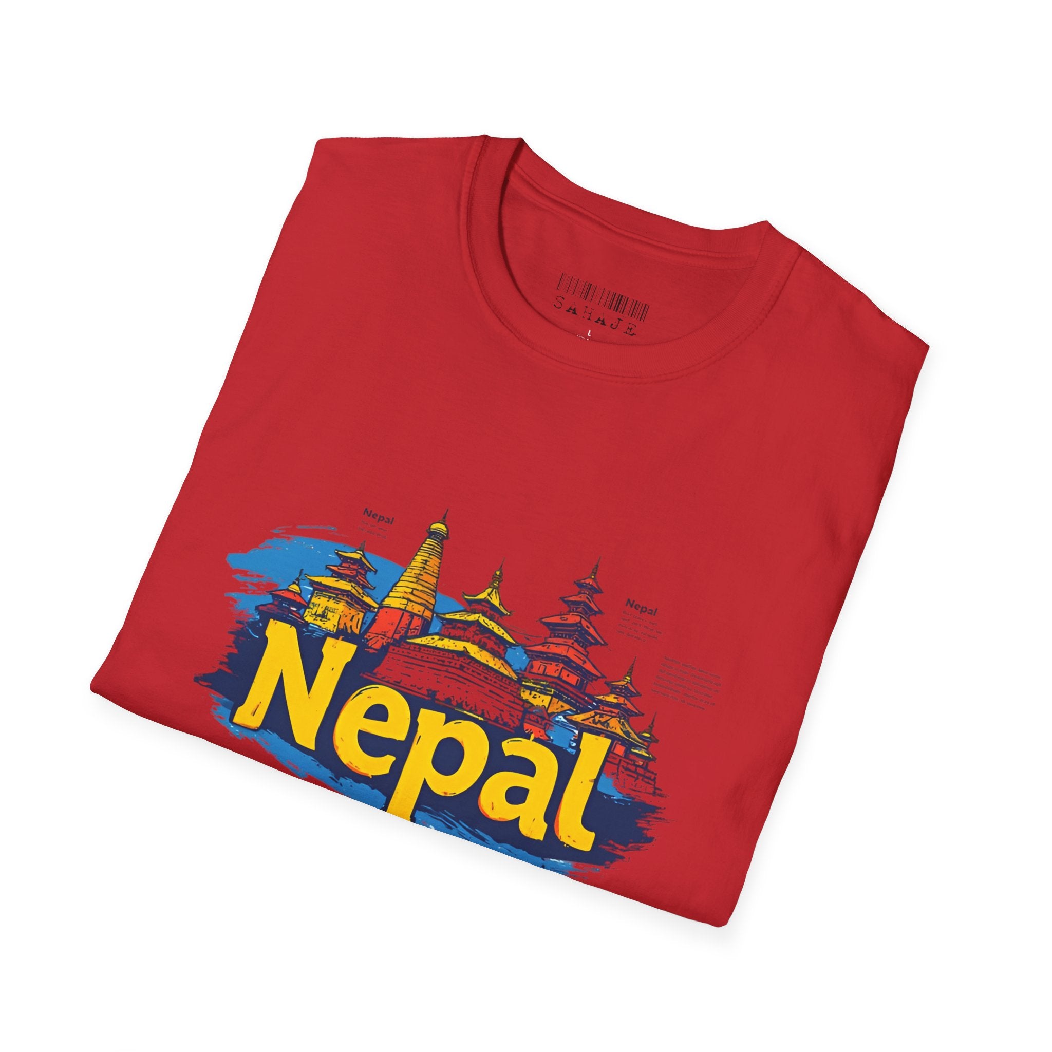 Nepal Temple Skyline T-Shirt – Nepali Cultural Heritage Graphic Tee, Travel & Spiritual Design