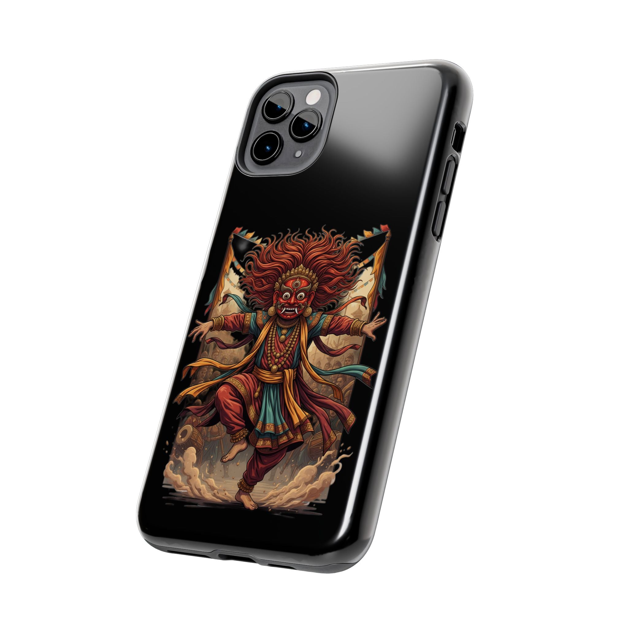 Tibetan Demon Dance Tough Phone Case — Bold Mythic Protective Cover