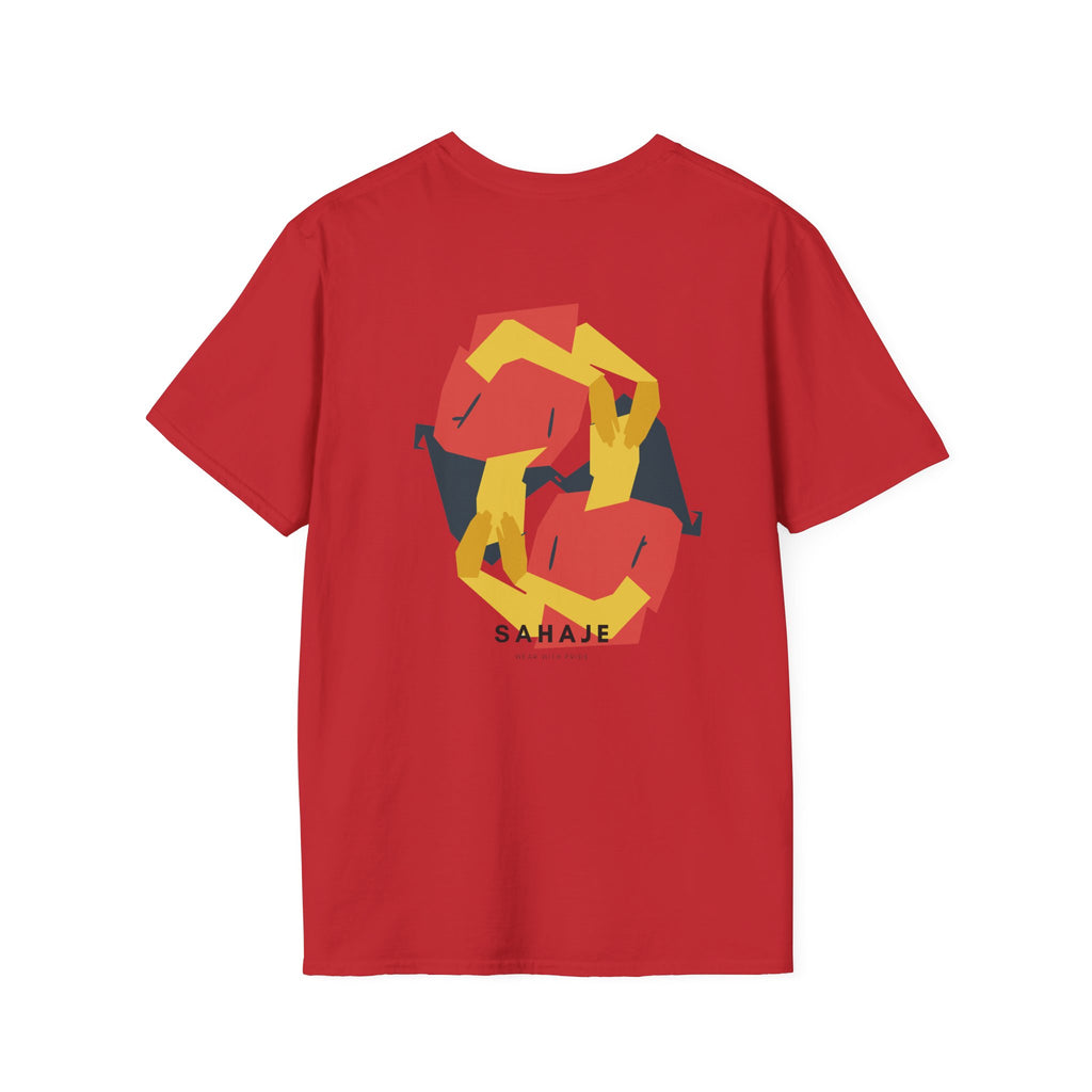 Abstract Geometric Graphic T-Shirt — 'Sahahe' Modern Art Back Print
