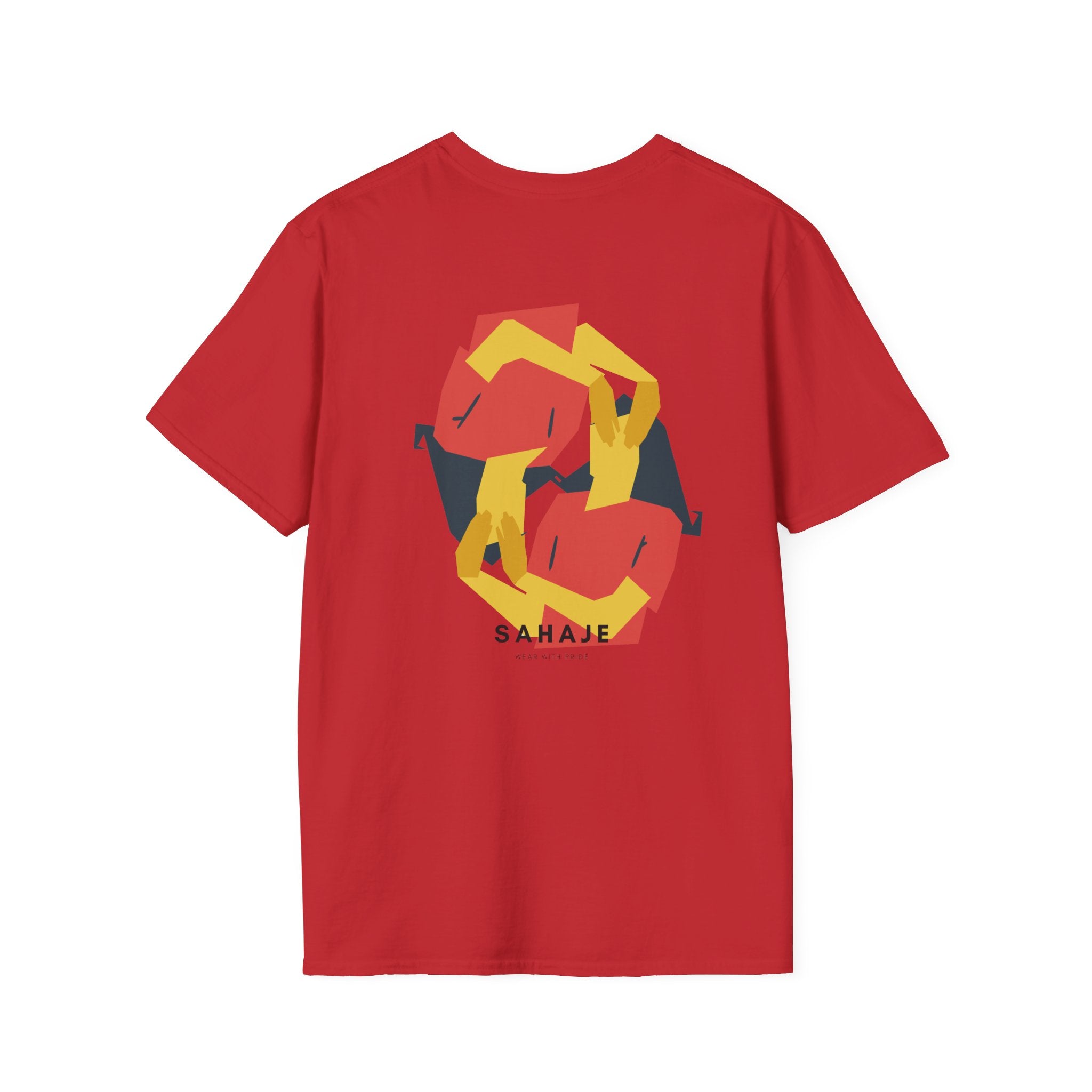 Abstract Geometric Graphic T-Shirt — 'Sahahe' Modern Art Back Print