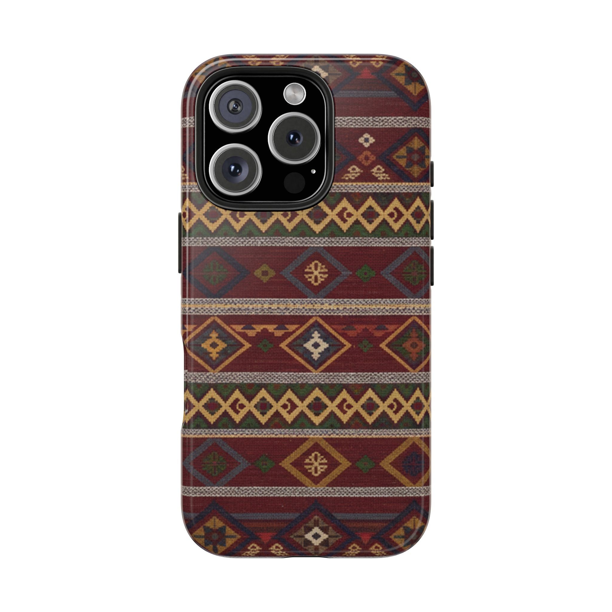 Aztec Pattern Tough Phone Case — Rustic Tribal Protective Cover