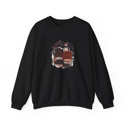 Crewneck Sweatshirt — Cozy Vintage Cabin Illustration with Quote