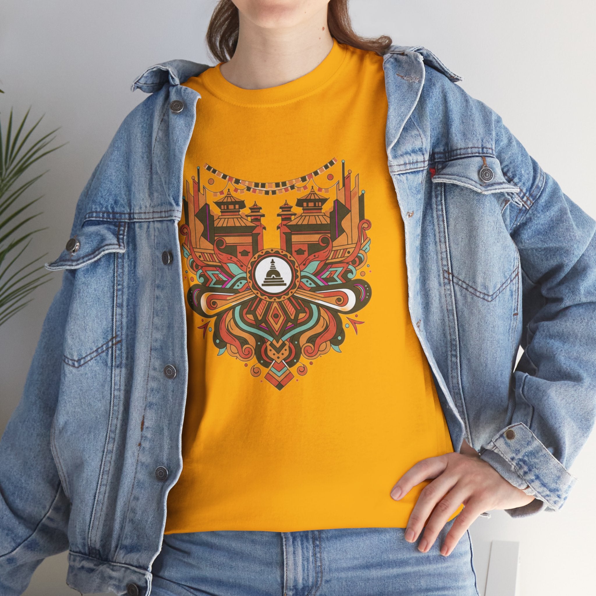 Mandala Cityscape Tee — Boho Urban Art Graphic T-Shirt