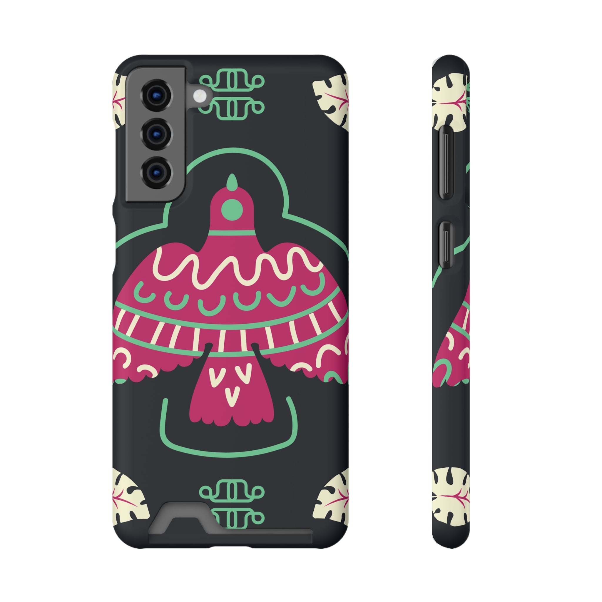 Vibrant Phone Case with Card Holder, Stylish Phone Accessory, Colorful Gift for Her, Boho Phone Cover, Trendy Mobile Case