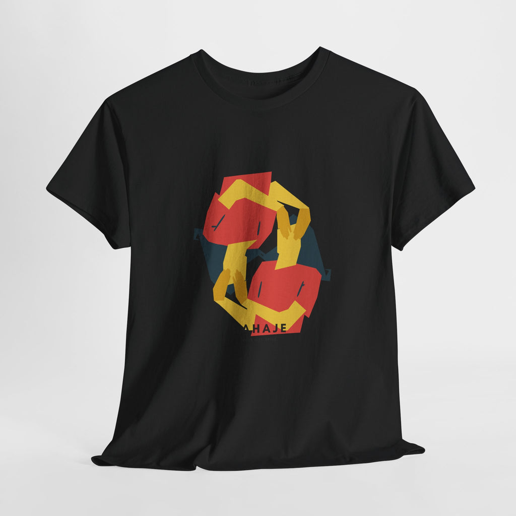 Geometric Fox Tee — Stylized Red & Yellow Fox Illustration T-Shirt
