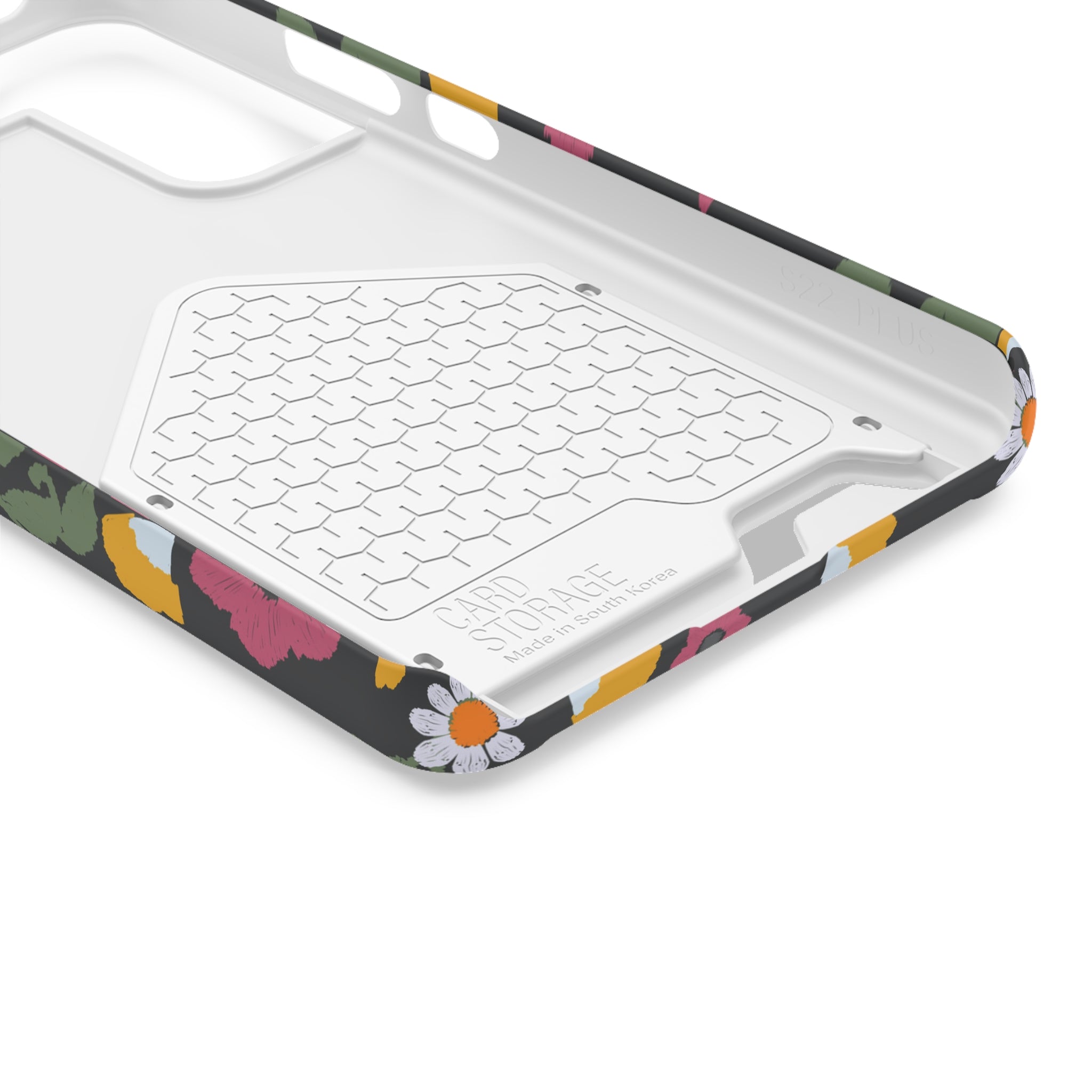 Floral Phone Case with Card Holder, Stylish Smartphone Accessory, Gifts for Her, Trendy Floral Design, Perfect for Spring & Summer