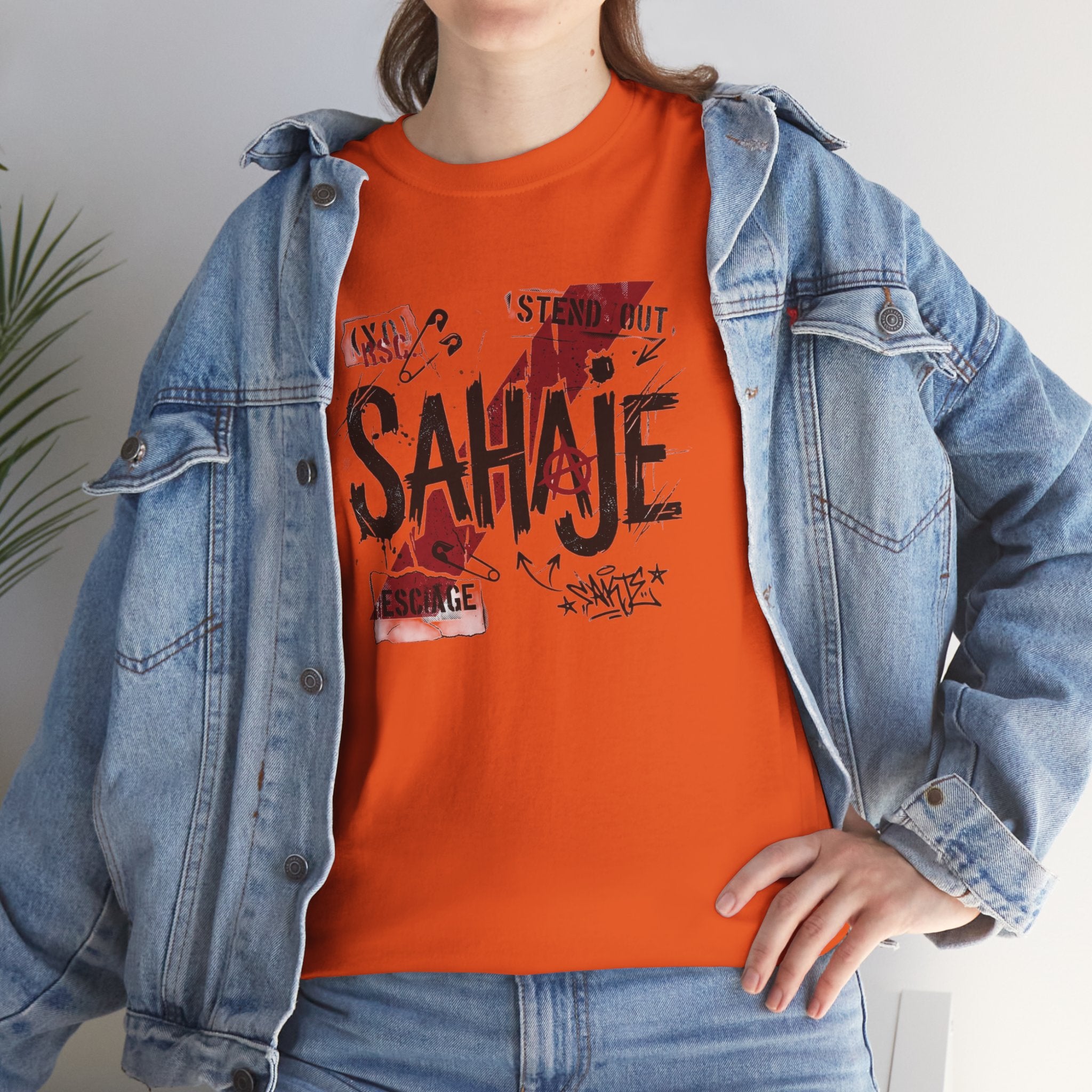 Sahaje Graphic Tee — Street Art Urban Casual T-Shirt