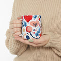 Floral Ceramic Mug - Perfect For Tea Lovers, Gift For Her, Valentine's Day, Mother's Day, Cozy Coffee Drinkers