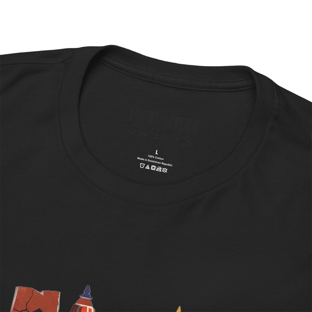 Cityscape Abstract Tee — Colorful Urban Architecture Graphic T‑Shirt