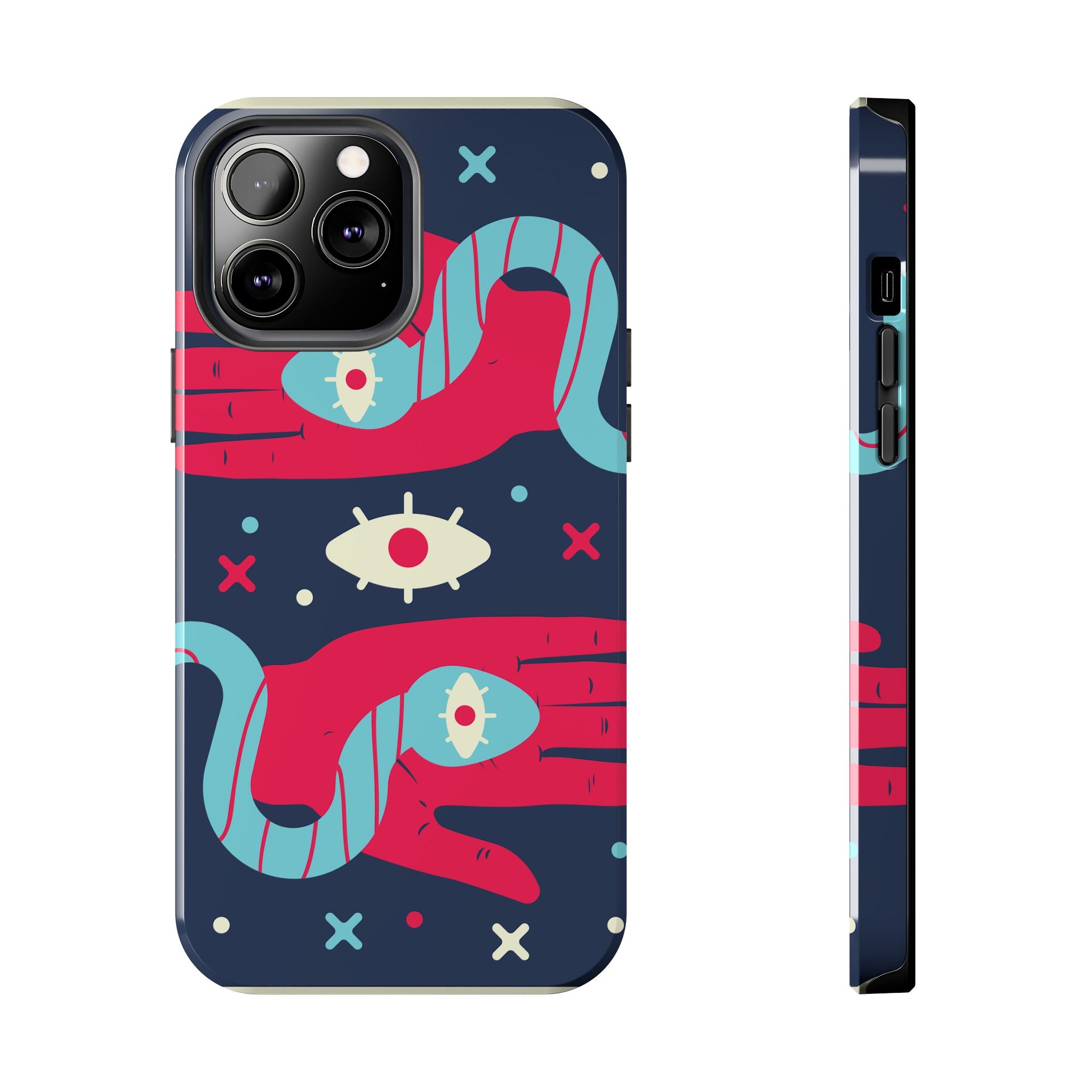 Vibrant Tough Phone Cases with Unique Eye Design, Durable Phone Cover, Trendy Accessories, Gift for Art Lovers, Unique Phone Protector