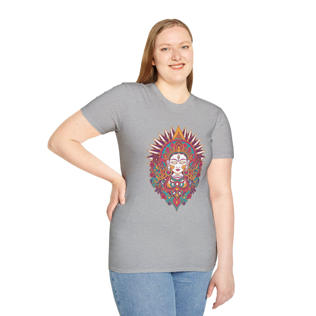 Mandala Goddess T-Shirt — Colorful Floral Spiritual Tee