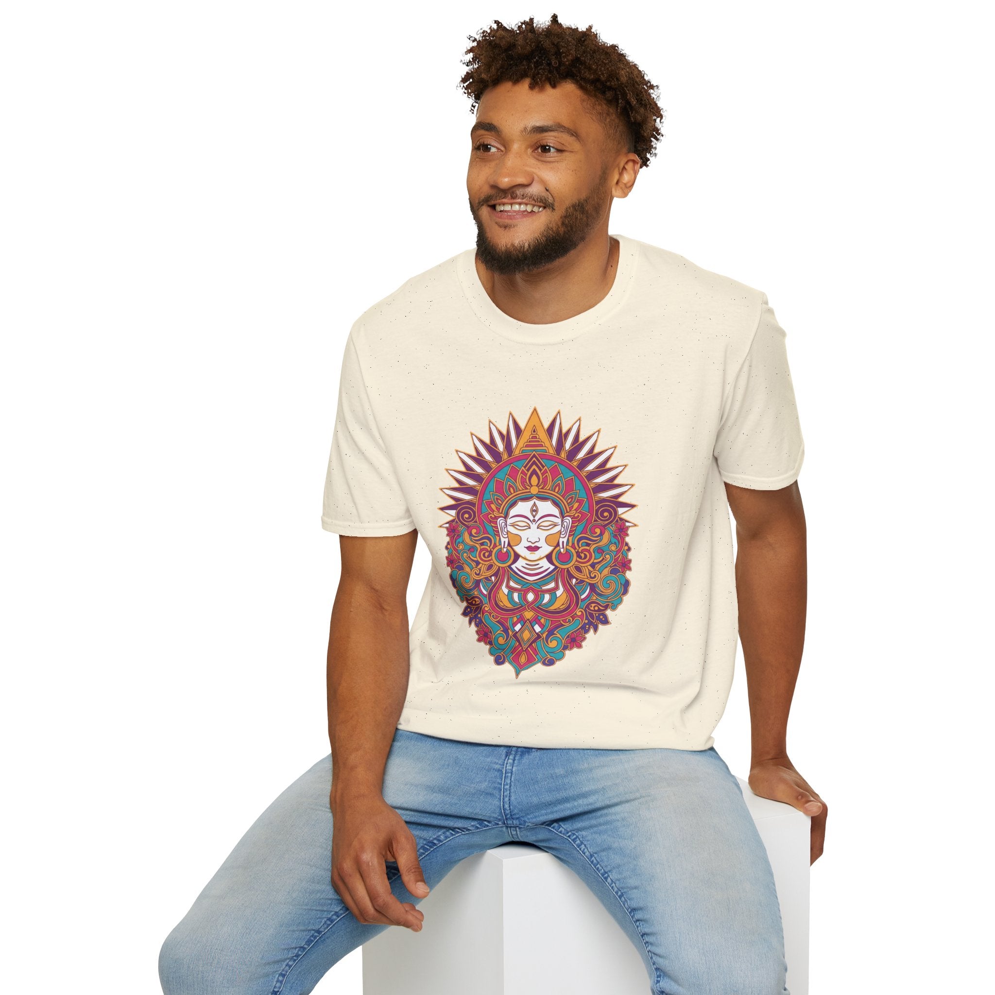 Mandala Goddess T-Shirt — Colorful Floral Spiritual Tee