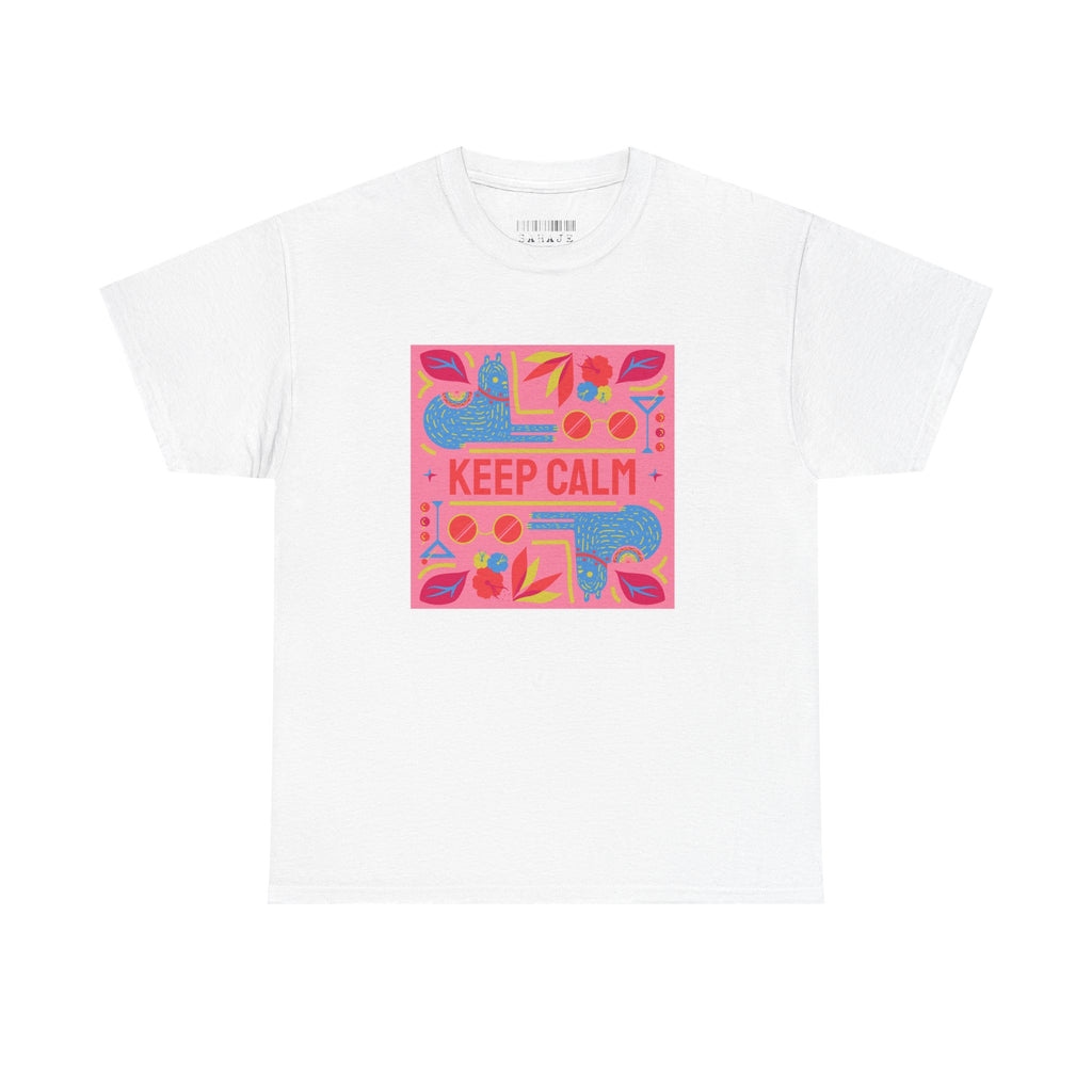 Keep Calm Floral T‑Shirt — Colorful Retro Flower Graphic Tee