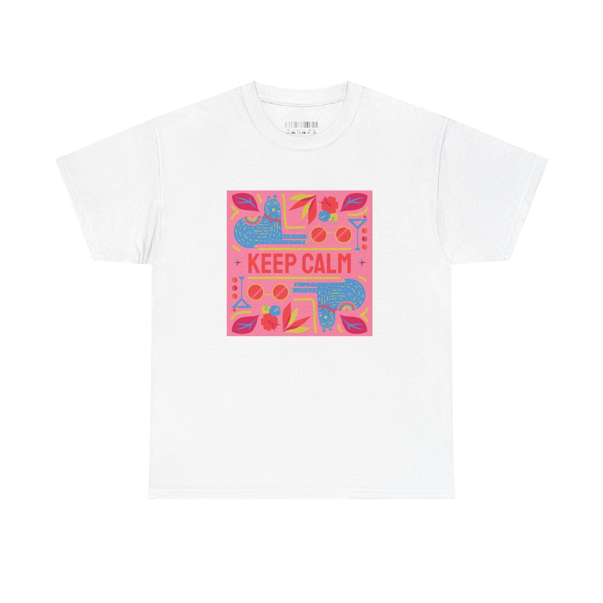 Keep Calm Floral T‑Shirt — Colorful Retro Flower Graphic Tee