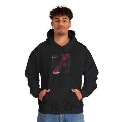 Sahaje Graphic Hoodie – Distressed Vintage Script Pullover