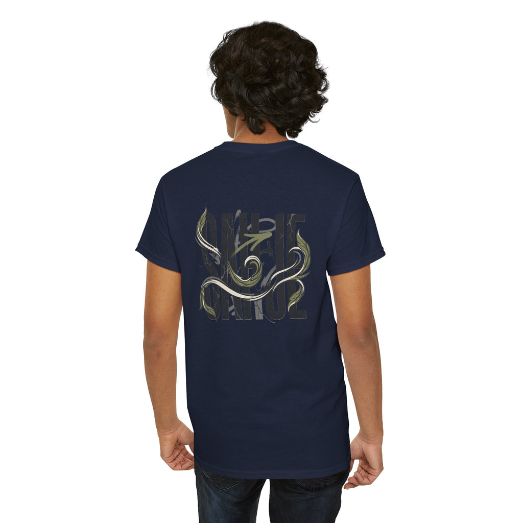 Graphic Tee — 'Savage' Typography with Snake Accent
