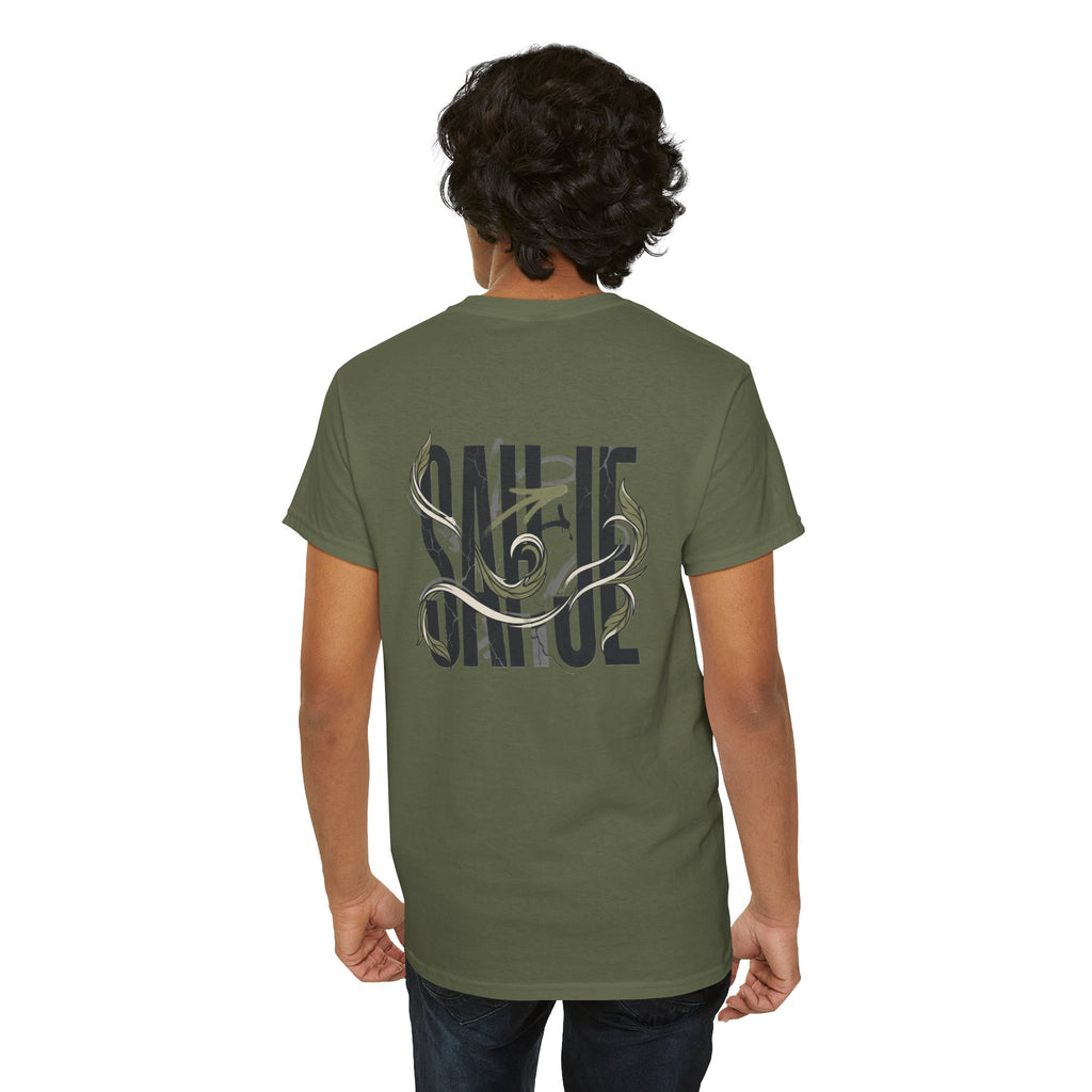 Graphic Tee — 'Savage' Typography with Snake Accent