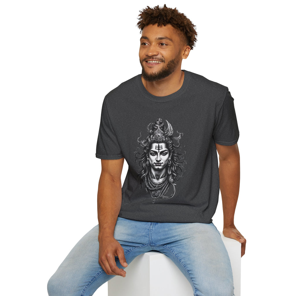 Shiva Portrait T-Shirt – Detailed Hindu Deity Graphic Tee
