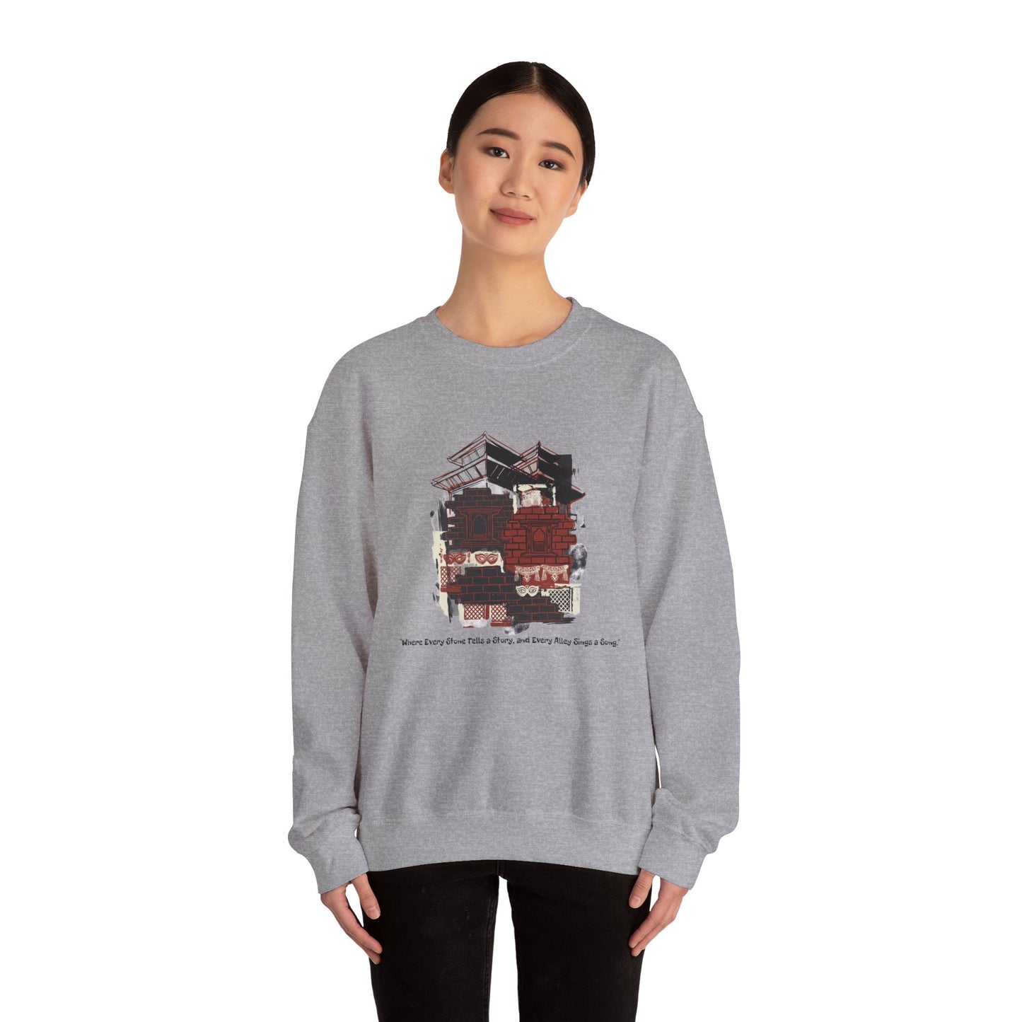 Crewneck Sweatshirt — Vintage Camper Roadtrip Illustration ("Where's Every Place I’ve Been, and Every Place I’m Going")