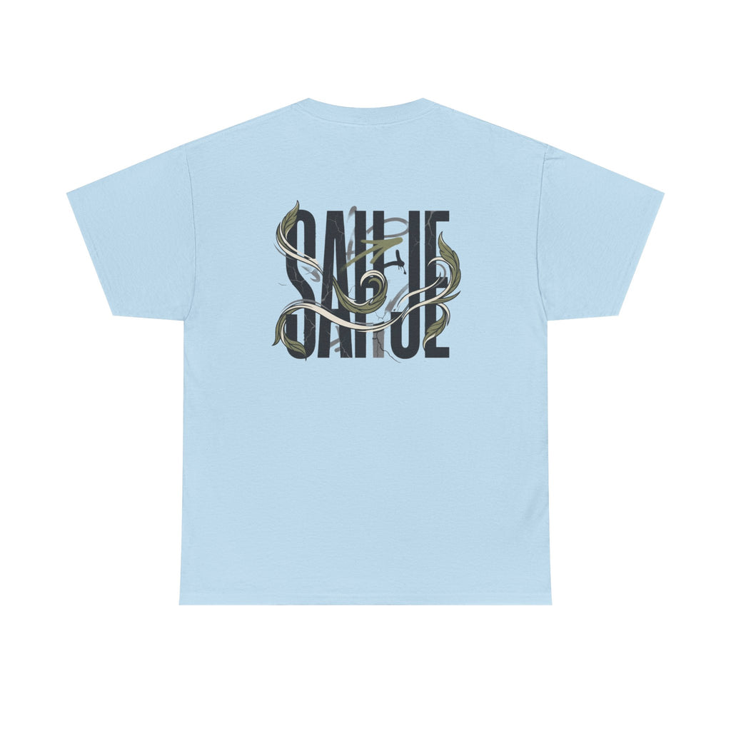 Graphic Tee — 'Savage' Typography with Snake Accent