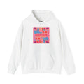 Keep Calm Floral Hoodie — Pink Retro Decorative Graphic Hooded Sweatshirt