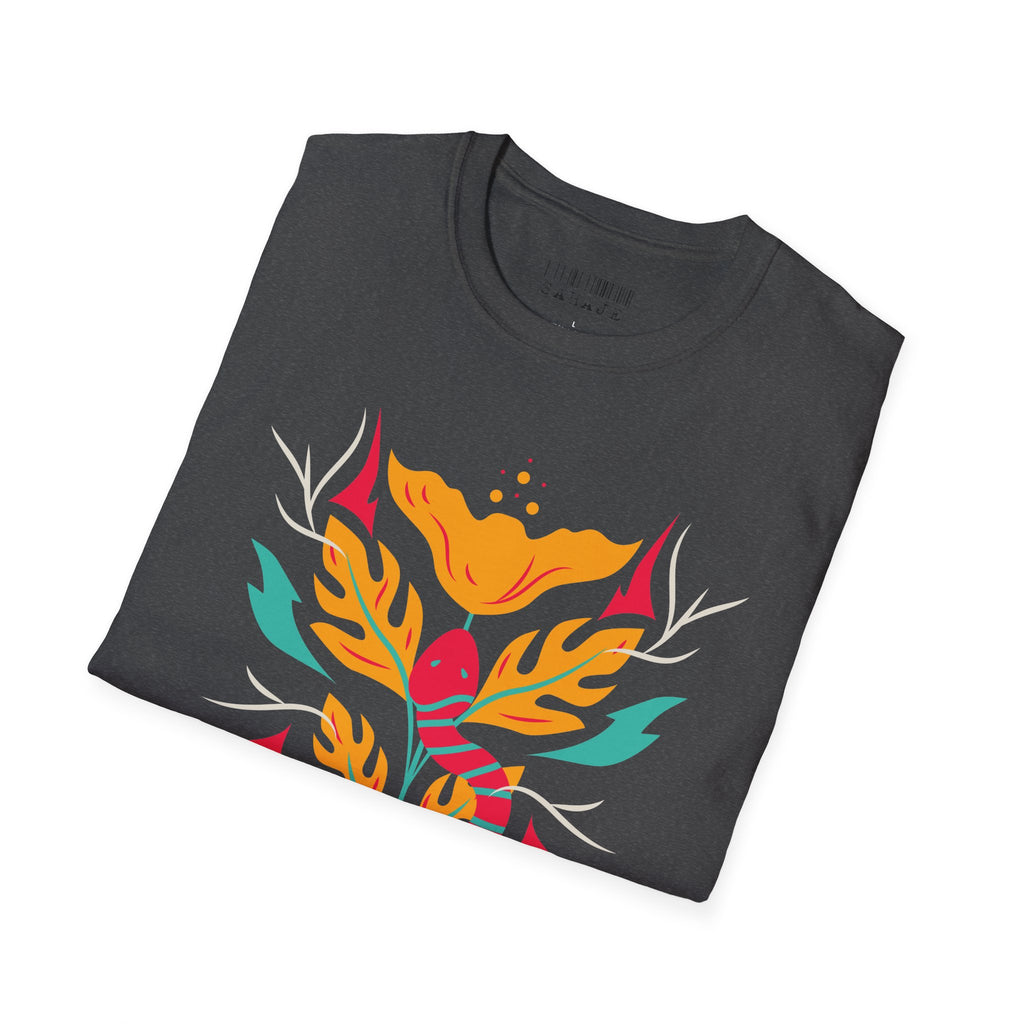 Sahaje Floral Snake Graphic T‑Shirt — Colorful Botanical Serpent Tee