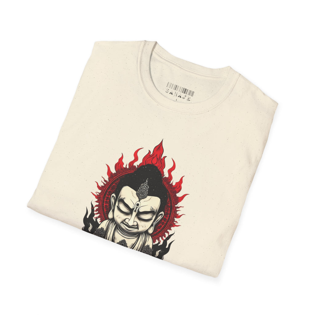 Buddha Flame T-Shirt — Meditative Buddha Graphic Tee