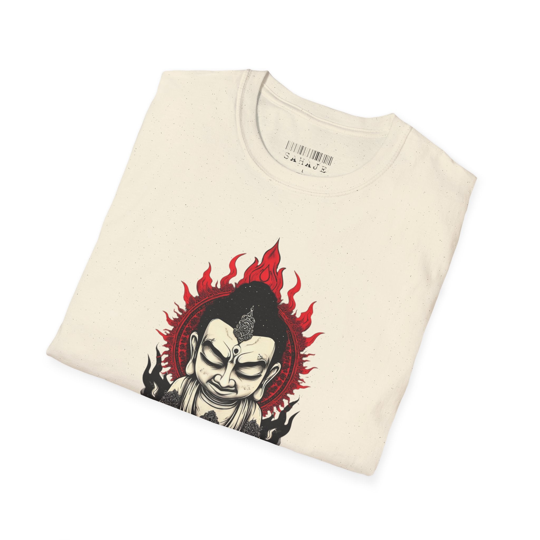 Buddha Flame T-Shirt — Meditative Buddha Graphic Tee