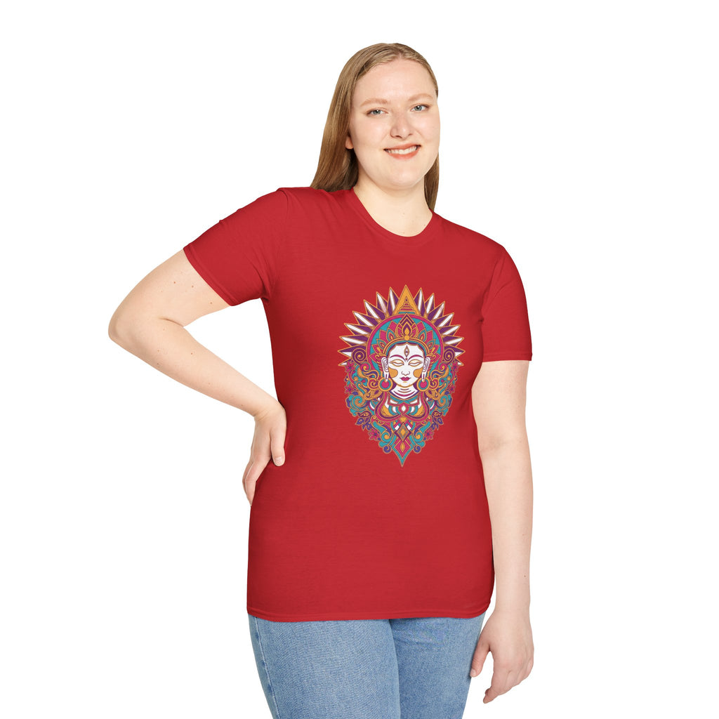 Mystic Goddess Mandala T-Shirt — Colorful Boho Spiritual Tee