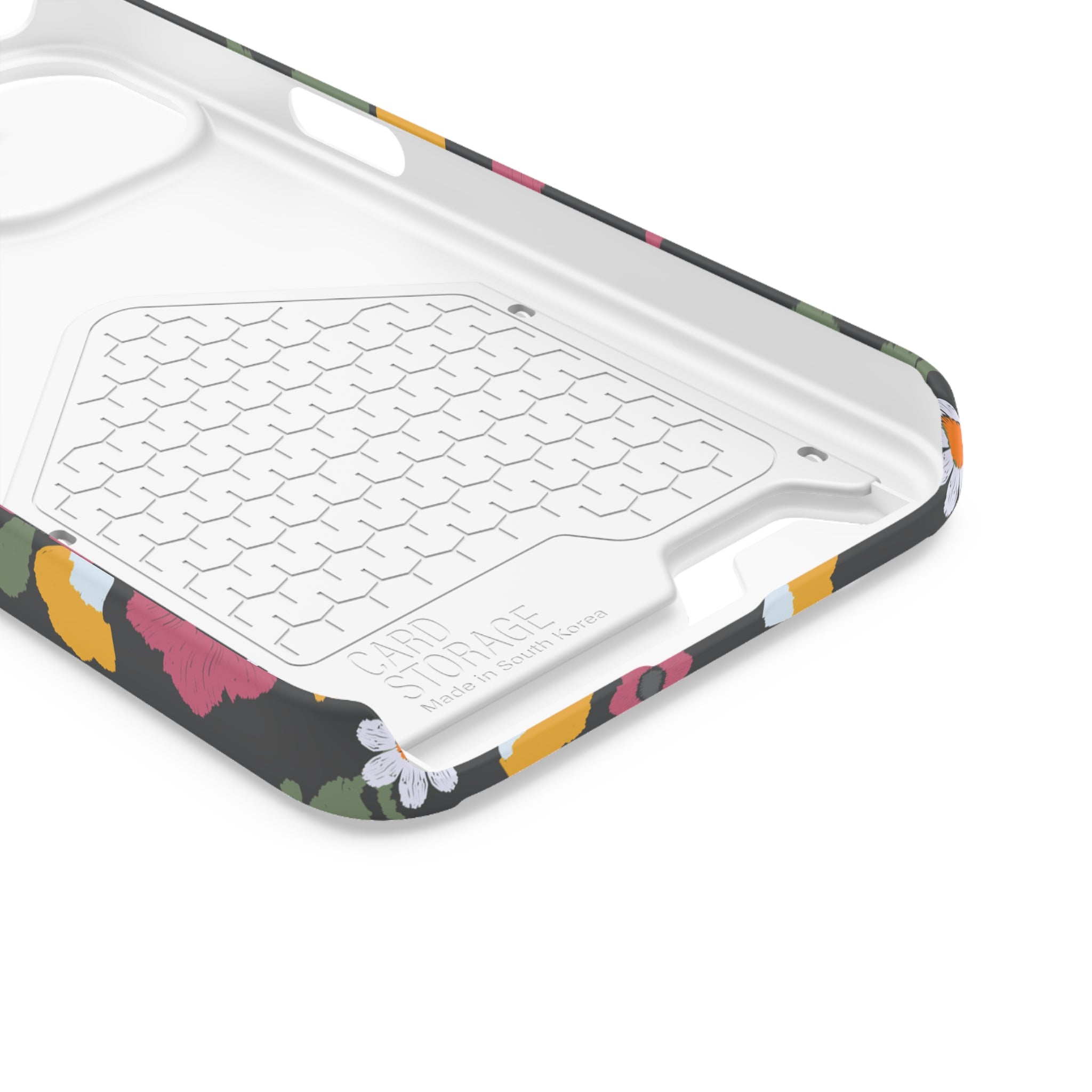 Floral Phone Case with Card Holder, Stylish Smartphone Accessory, Gifts for Her, Trendy Floral Design, Perfect for Spring & Summer