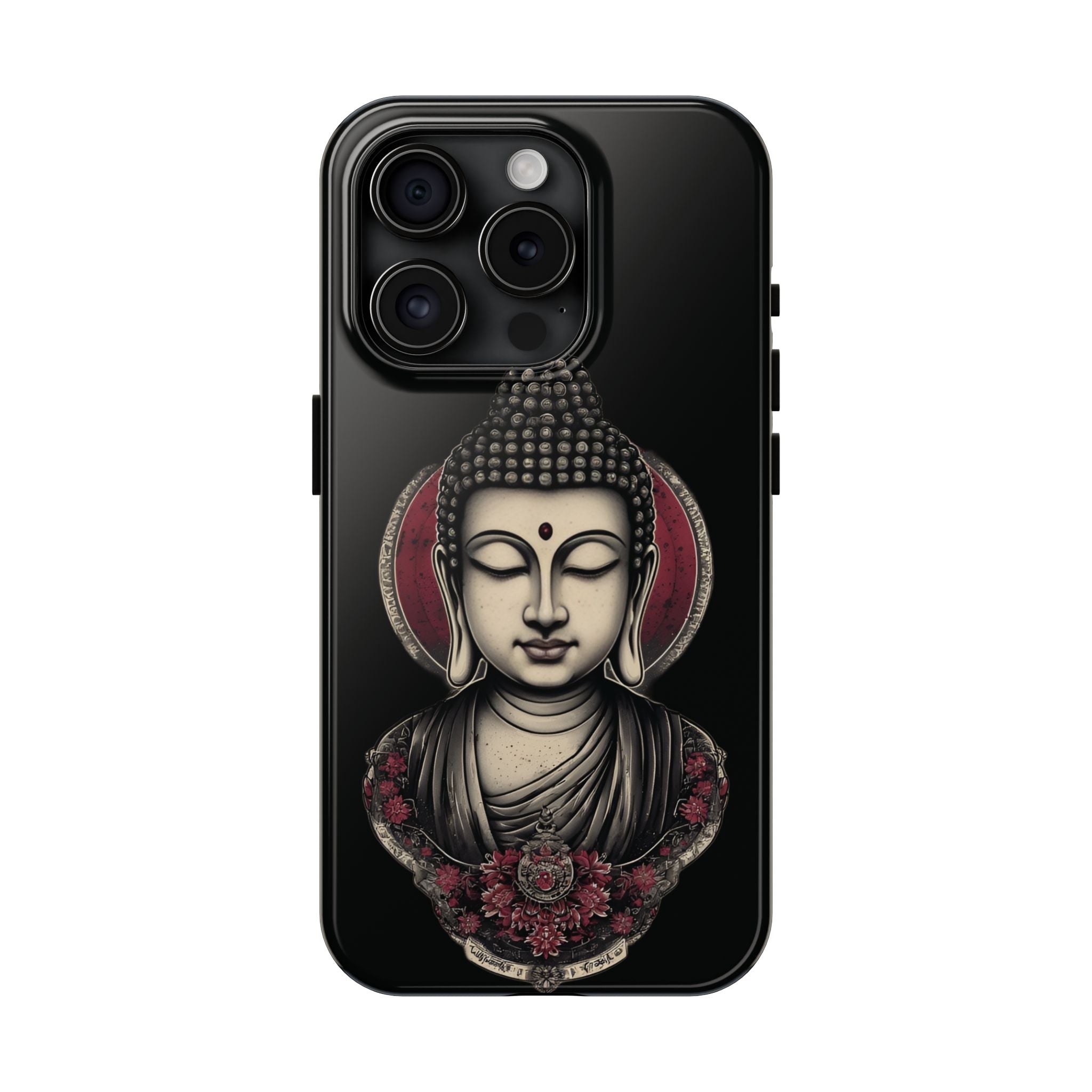 Buddha Floral Tough Phone Case — Protective Spiritual Phone Cover