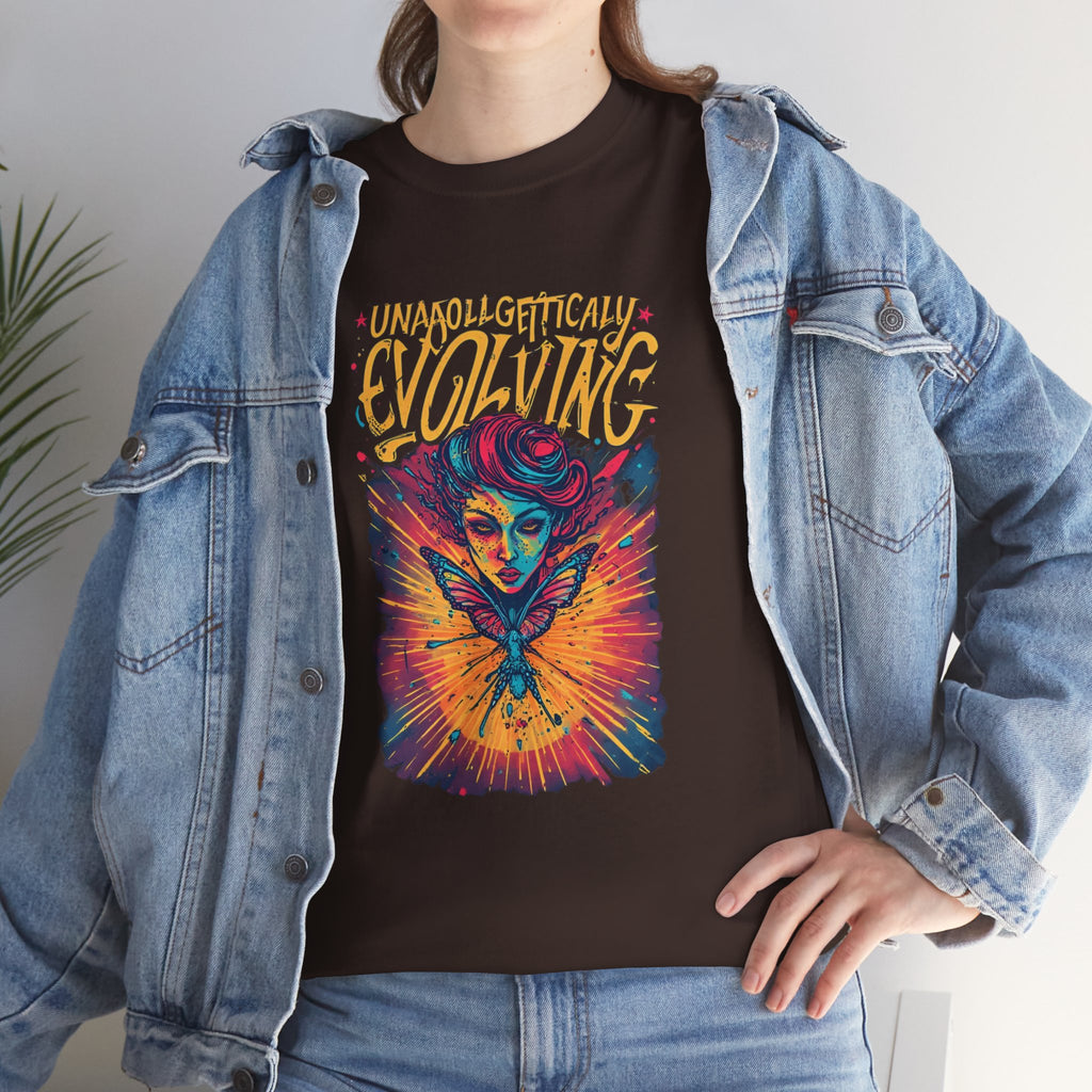Evolving Alien Graphic Tee — "Unnaturally Evolving" Sci‑Fi Art T-Shirt