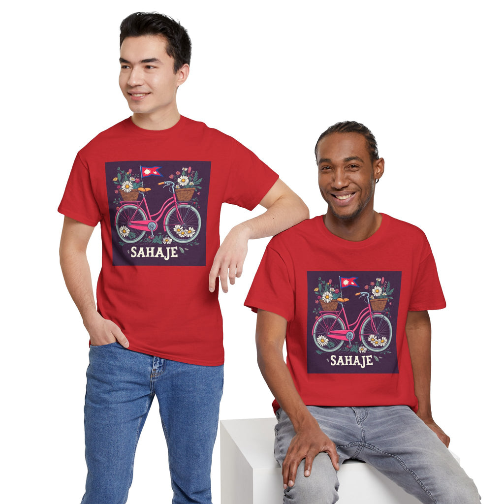 Sahaje Floral Bicycle T‑Shirt