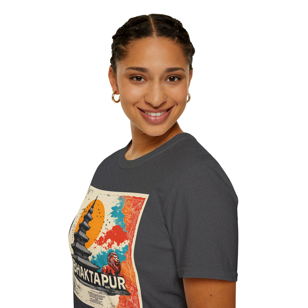 Bhaktapur Vintage Travel T-Shirt – Nepal Pagoda Graphic Tee