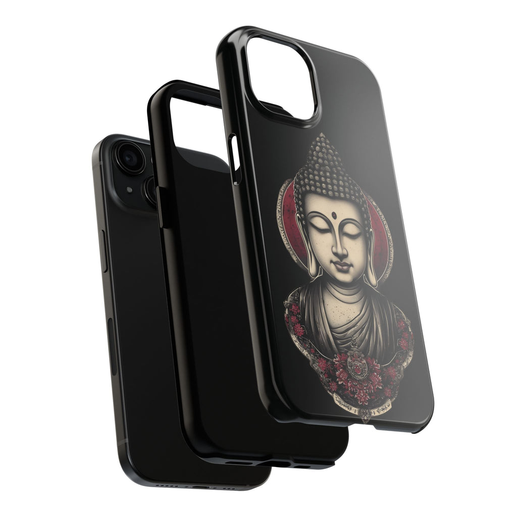 Buddha Floral Tough Phone Case — Protective Spiritual Phone Cover