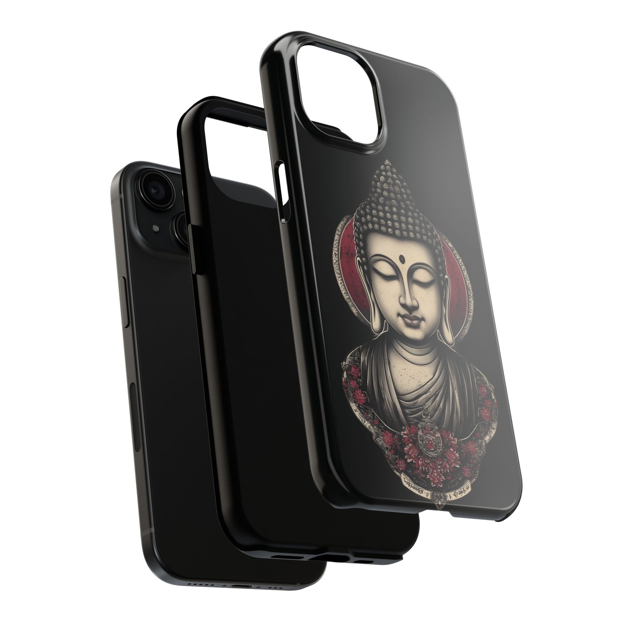 Buddha Floral Tough Phone Case — Protective Spiritual Phone Cover