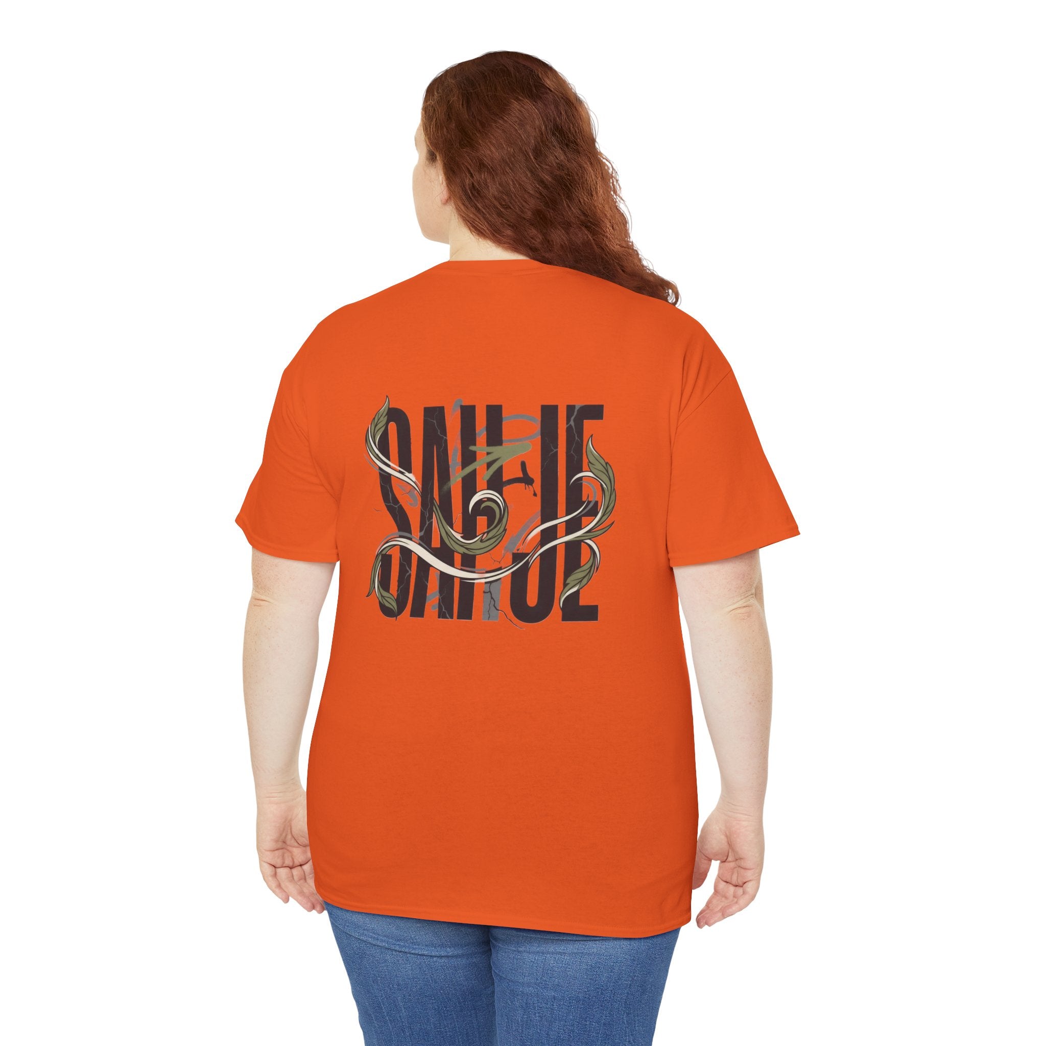 Graphic Tee — 'Savage' Typography with Snake Accent