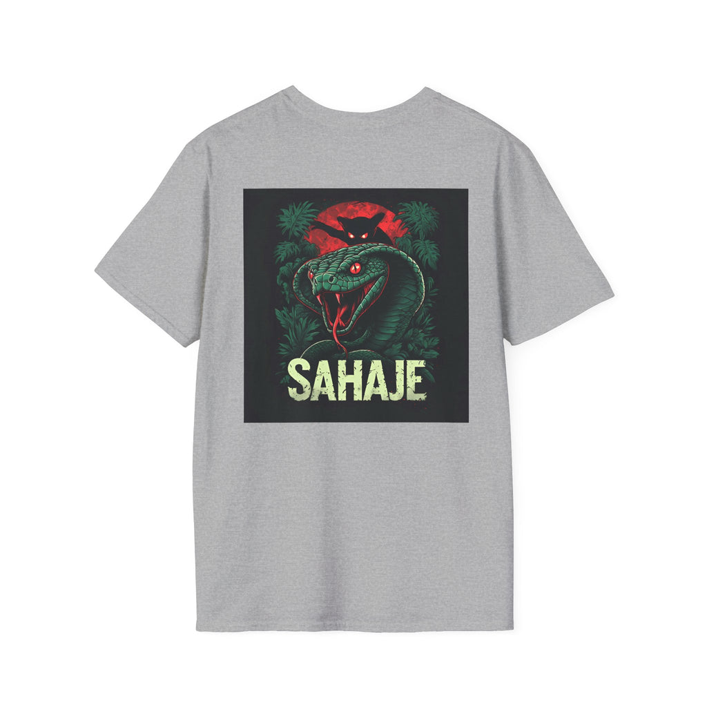 Black Cobra & Panther T-Shirt – Fierce Serpent & Big Cat Graphic Tee, Edgy Streetwear Design