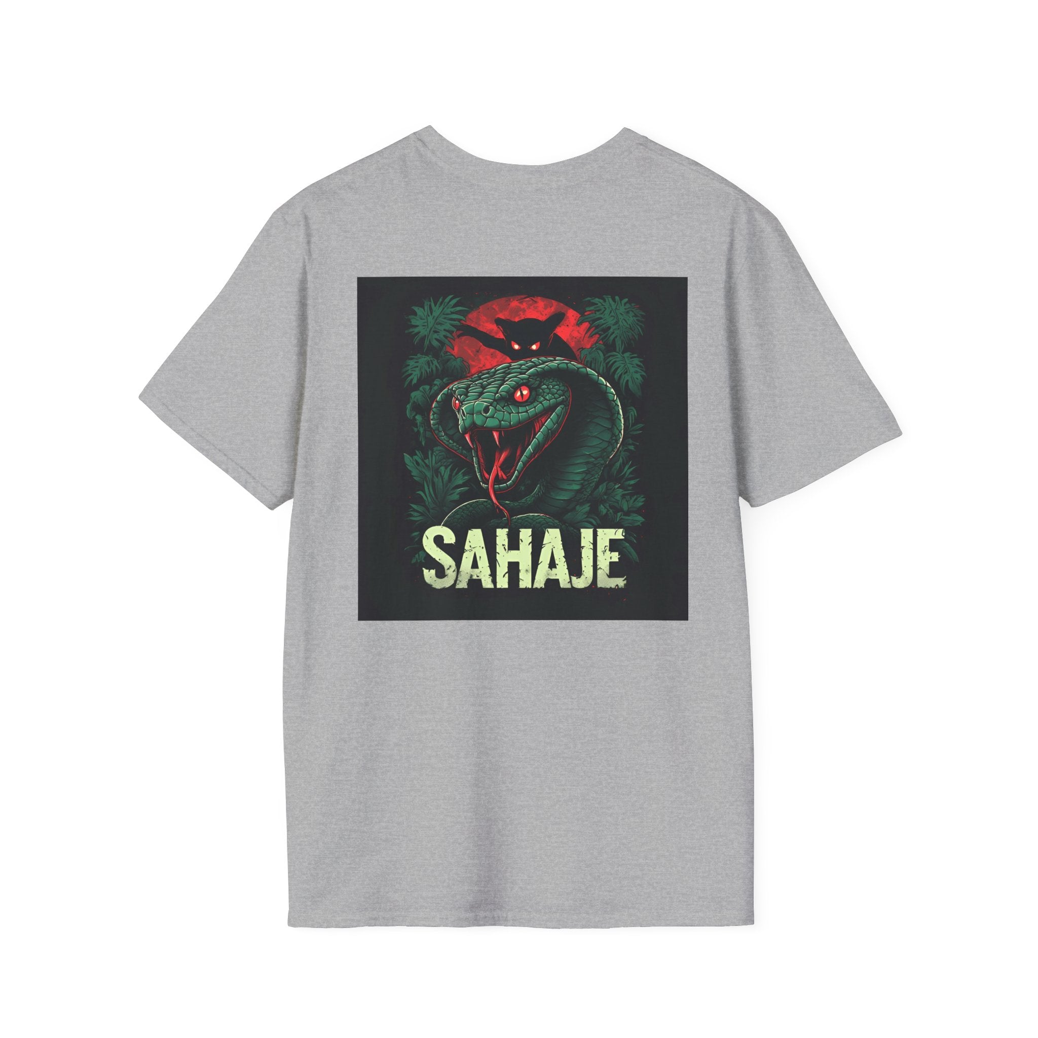 Black Cobra & Panther T-Shirt – Fierce Serpent & Big Cat Graphic Tee, Edgy Streetwear Design