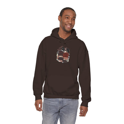 Hoodie — Vintage Urban Industrial Building Graphic Hoodie (Architectural Sketch)